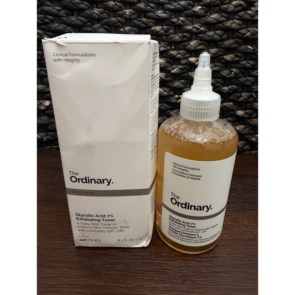 The Ordinary Glycolic Acid 7% Exfoliating Toner 240ml AHA Skin Texture pH 3.6